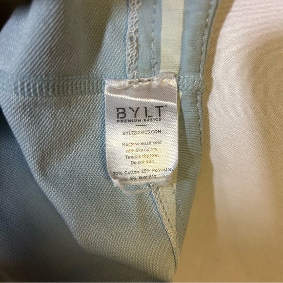 Bylt Drop Cut Lux size Small Short Sleeve T-Shirt Striped blue white - Picture 5 of 5